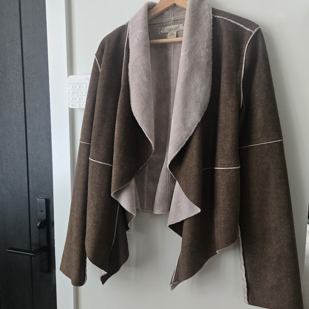 True Grit Faux Suede Shearling Jacket